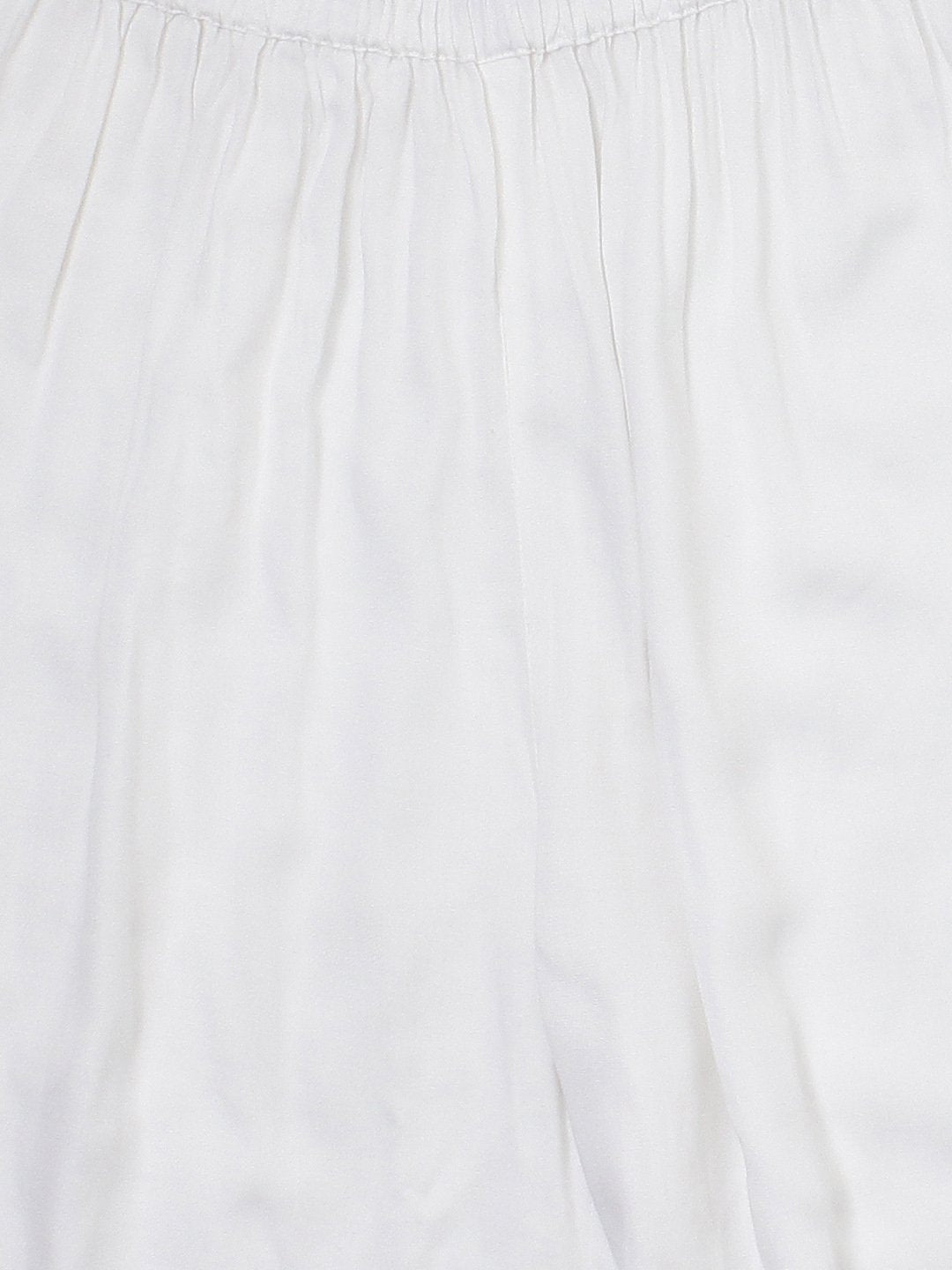 Black Printed 3/4Th Sleeve High Slit Cotton A-Line Kurta With Off White Palazzo | LASVINI - Redefining Indian Fashion with Elegance