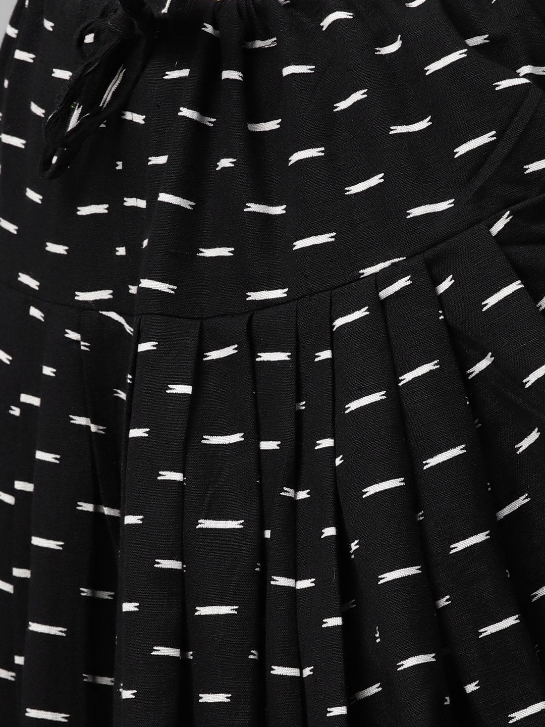 Black 3/4Th Sleeve Cotton Shirt With Black Printed Dhoti | LASVINI - Redefining Indian Fashion with Elegance