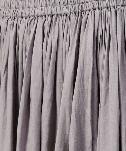 Grey Cotton Ankle Length Flared Skirt | LASVINI - Redefining Indian Fashion with Elegance