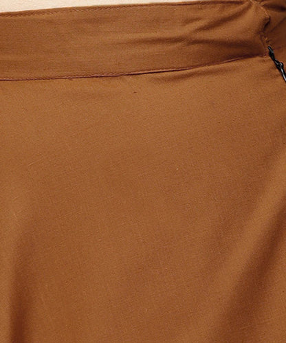 Green Printed Boat Neck Sleeveless Cotton Kurta Solid Skirt | LASVINI - Redefining Indian Fashion with Elegance