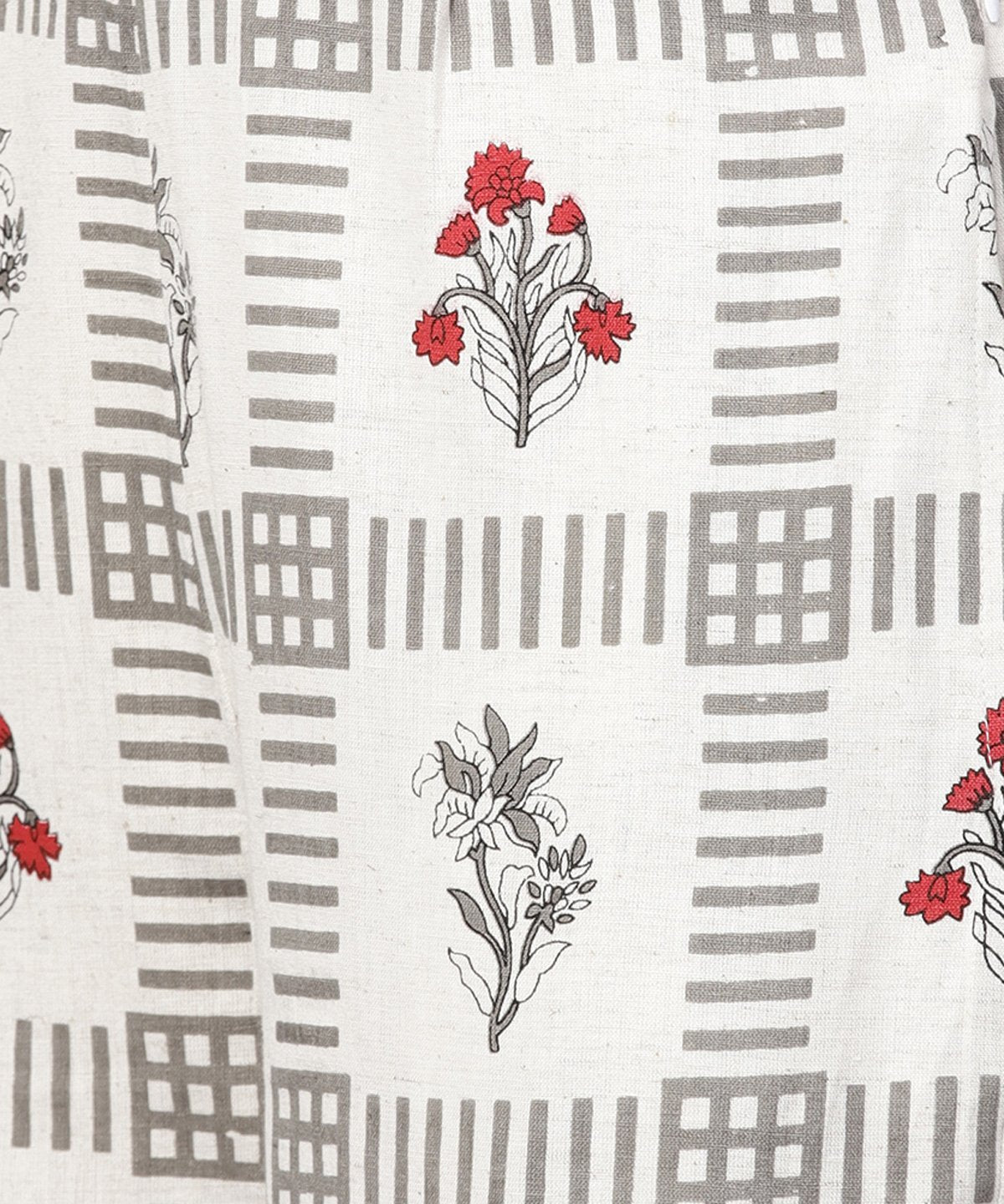 Red 3/4Th Sleeve Tops With Off White Printed Palazzo | LASVINI - Redefining Indian Fashion with Elegance