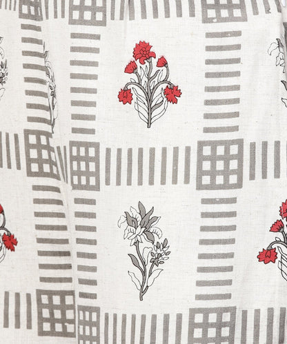 Red 3/4Th Sleeve Tops With Off White Printed Palazzo | LASVINI - Redefining Indian Fashion with Elegance