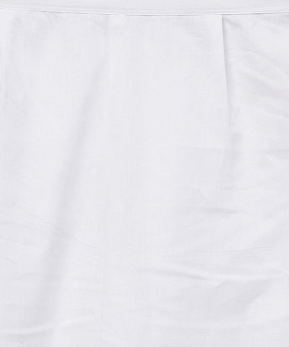 Blue Printed Gathered A-Line Kurta With White Palazzo | LASVINI - Redefining Indian Fashion with Elegance