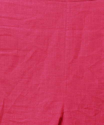 Maroon Printed Sleeveless Assymetrical Kurta With Solid Dye Pant Set | LASVINI - Redefining Indian Fashion with Elegance