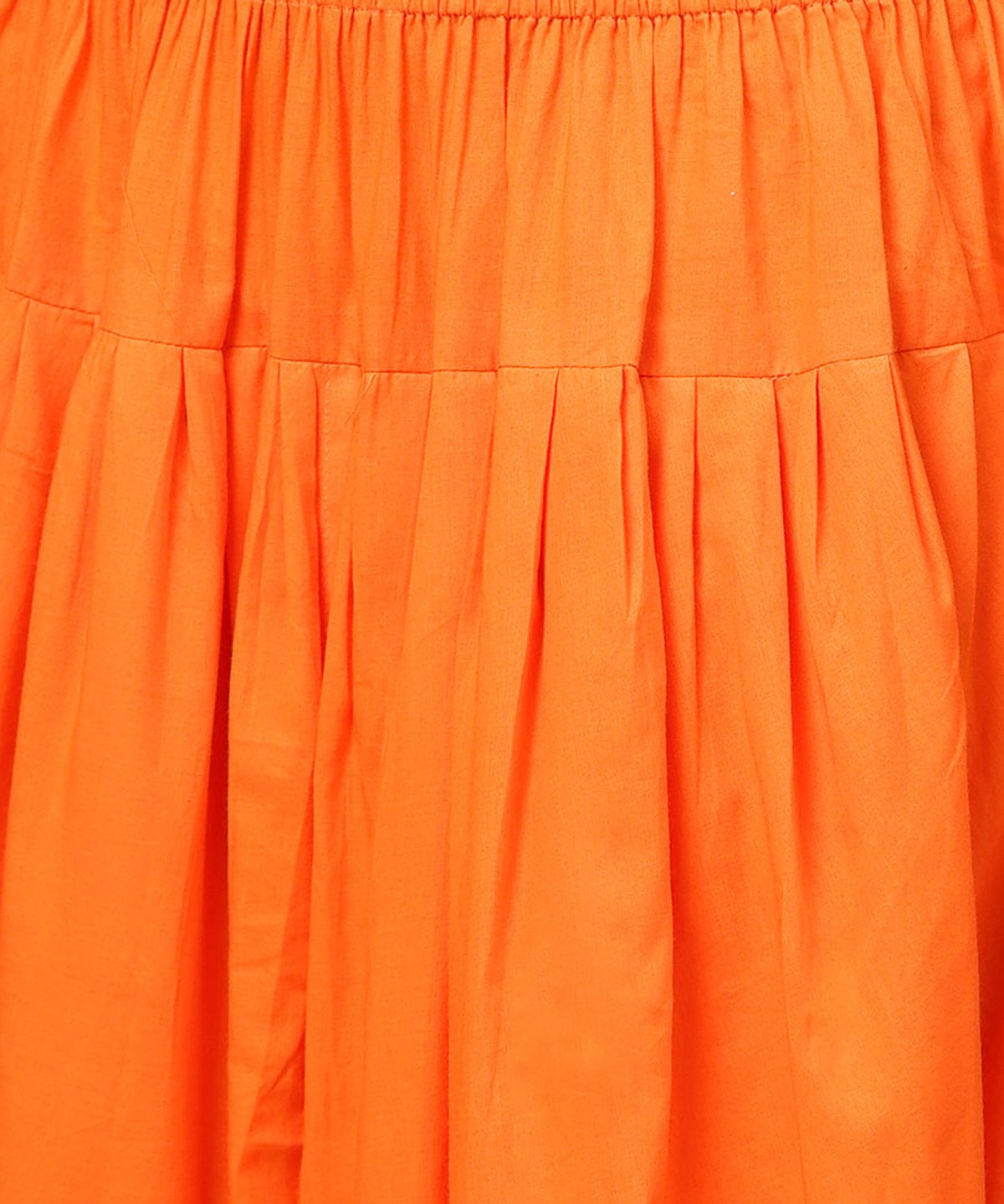 Solid Orange Ankle Length Cotton Dhoti Pant | LASVINI - Redefining Indian Fashion with Elegance