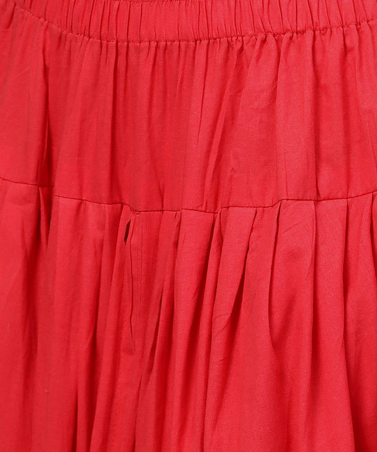 Solid Crimson Red Ankle Length Cotton Dhoti Pant | LASVINI - Redefining Indian Fashion with Elegance