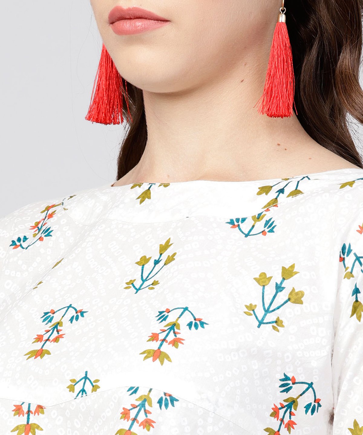 White Printed Half Sleeve Short Cotton Top With Yellow Regular Fit Palazzo | LASVINI - Redefining Indian Fashion with Elegance