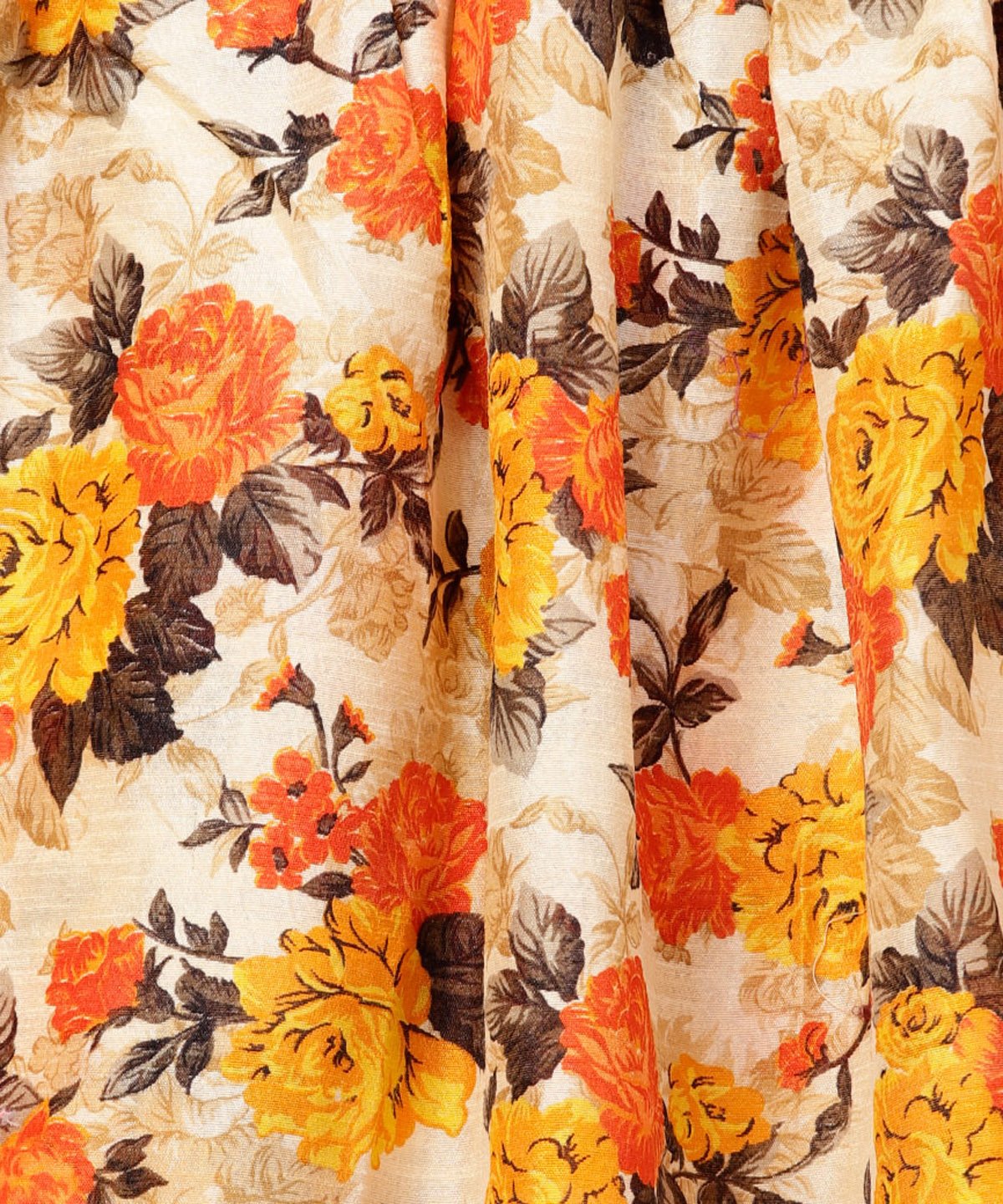 Solid Short- Round Neck With A Slit 3/4Th Sleeved Kurta With Floral Printed Skirt Set | LASVINI - Redefining Indian Fashion with Elegance