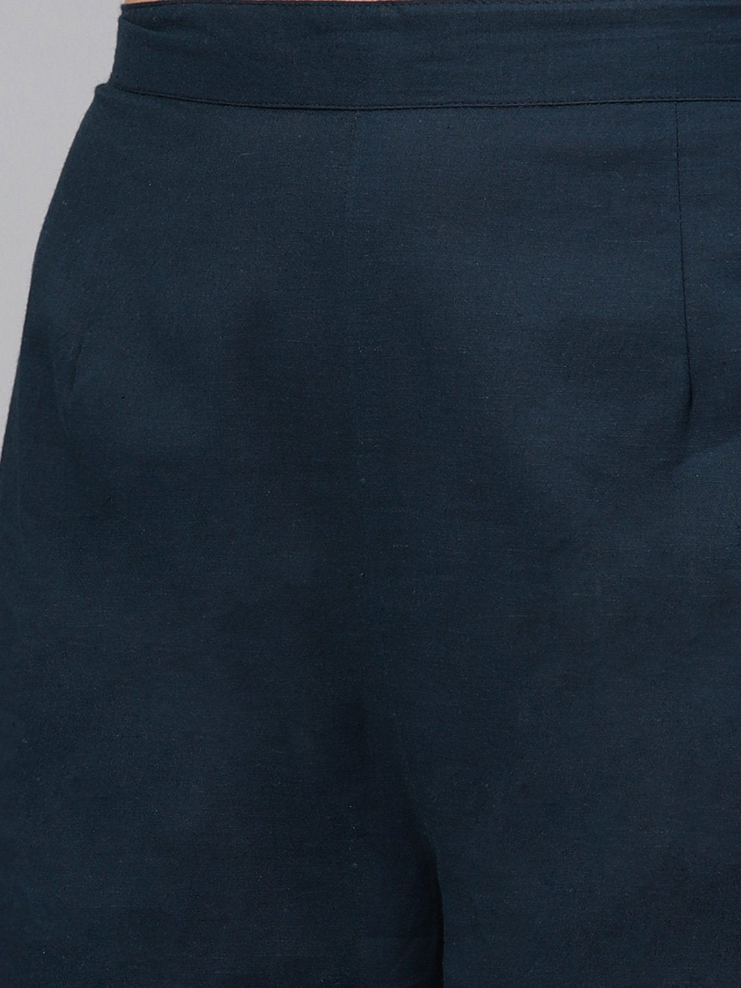 Magenta Printed Kurta Set With Navy Blue Palazzo | LASVINI - Redefining Indian Fashion with Elegance