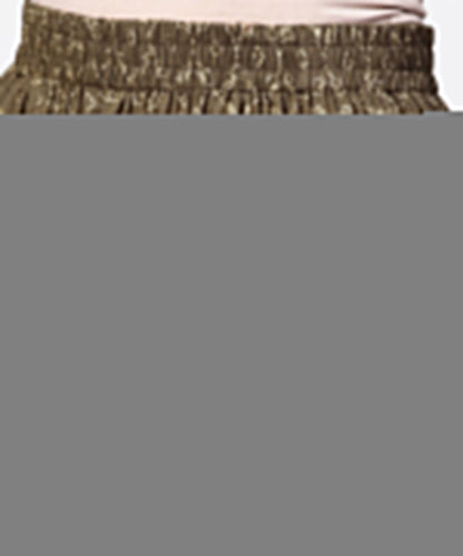 Dark Brown Printed Half Skeeve A-Line Kurta With Sharara | LASVINI - Redefining Indian Fashion with Elegance