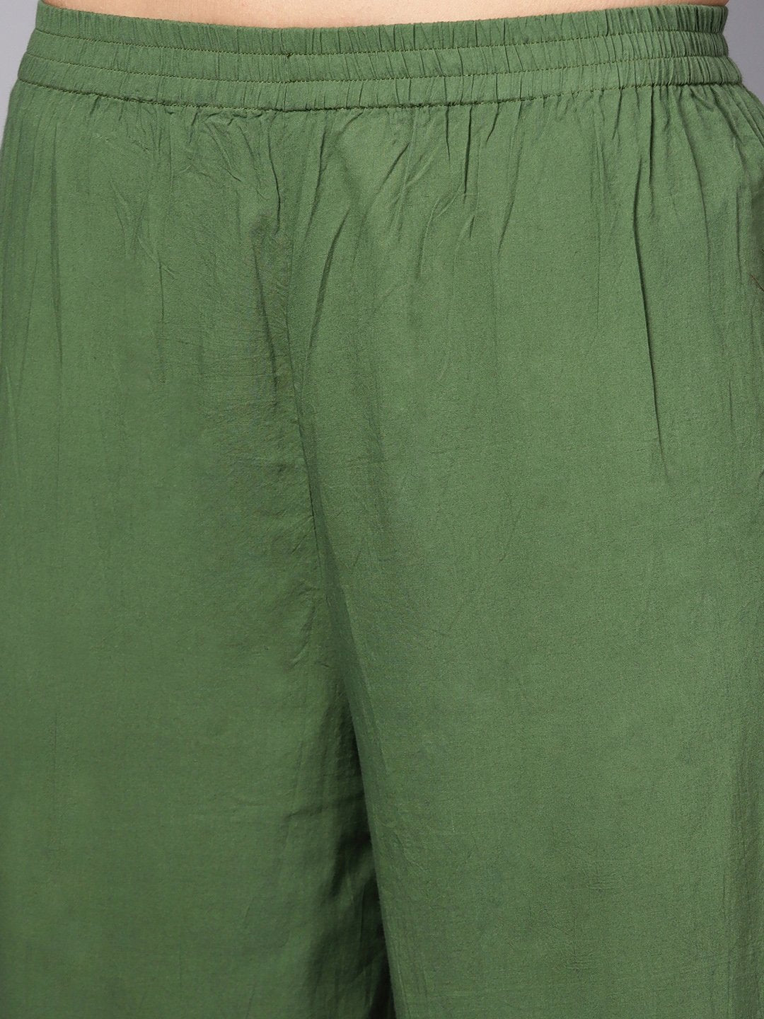 Coral Pink 3/4Th Sleeve A-Line Cotton Kurta With Palazzo | LASVINI - Redefining Indian Fashion with Elegance