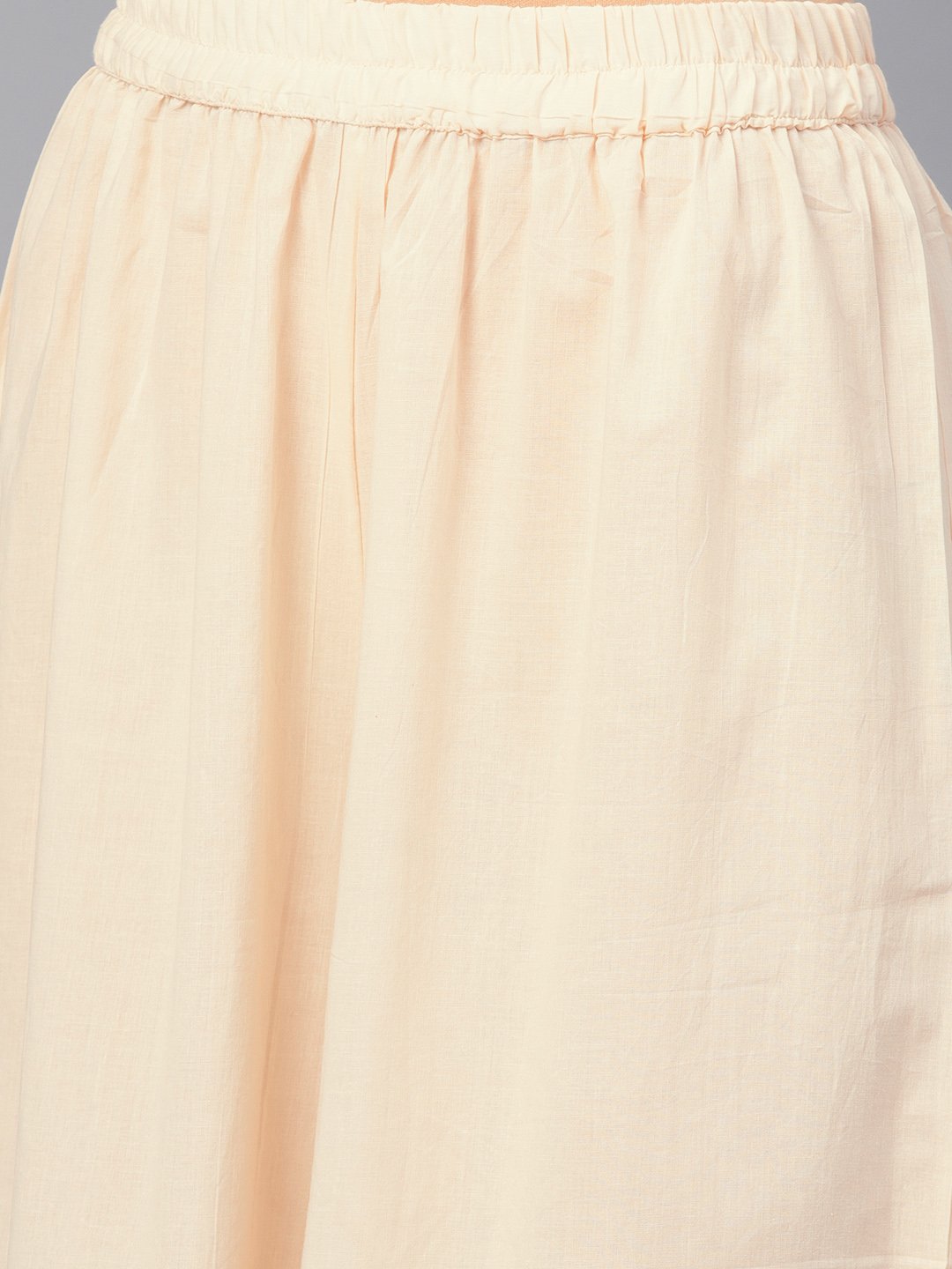 Pink Printed 3/4Th Sleeve Kurta Set With Beige Palazzo | LASVINI - Redefining Indian Fashion with Elegance