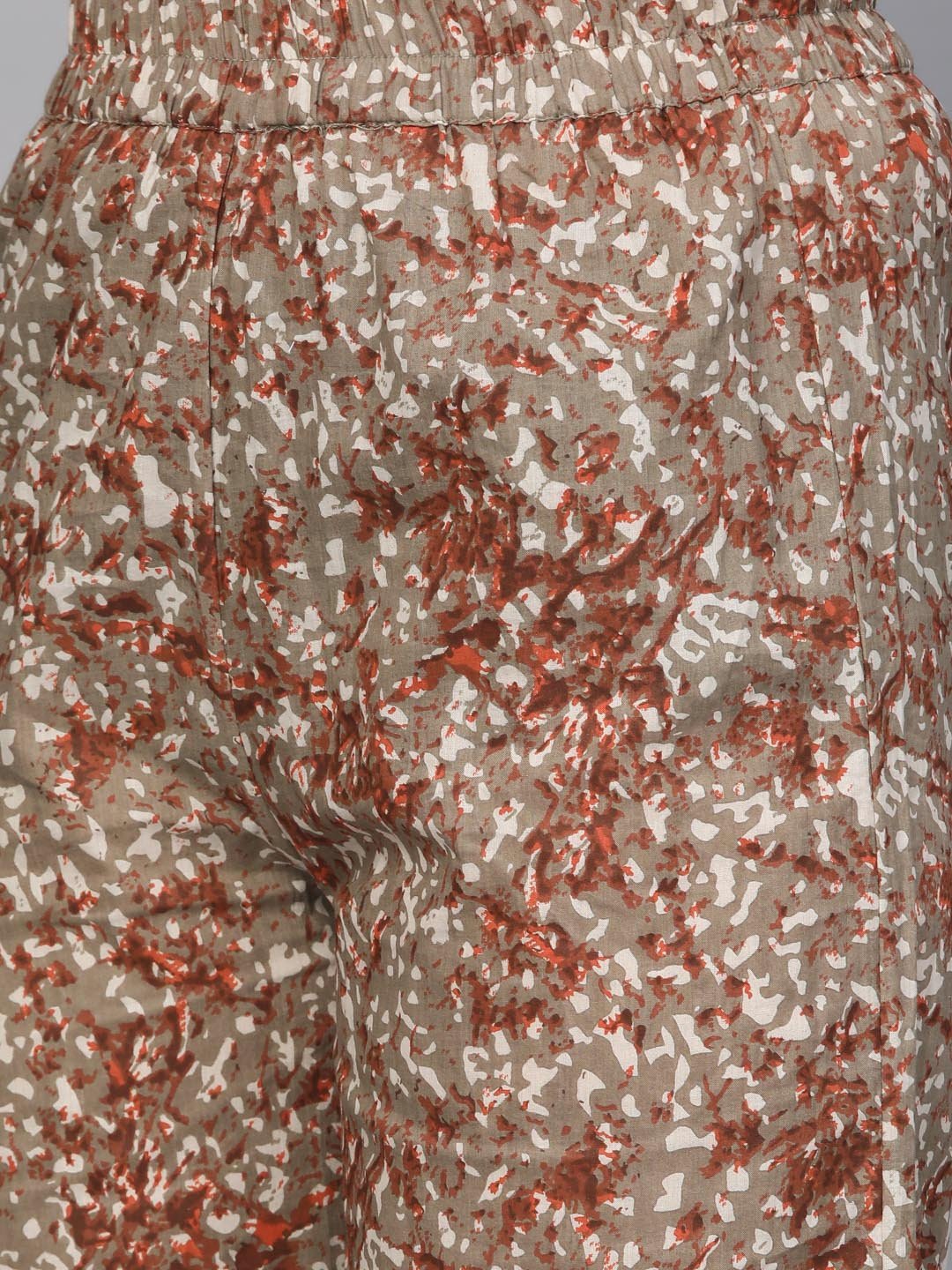 Women Sea Green Three-Quarter Sleeves Printed Straight Pure Cotton Kurta Palazzo Set | LASVINI - Redefining Indian Fashion with Elegance