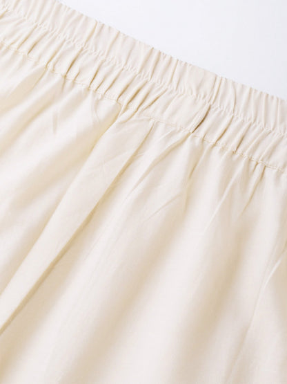 Women Grey Short Sleeves Keyhole Neck Straight Pure Cotton Kurta And Trousers Set | LASVINI - Redefining Indian Fashion with Elegance