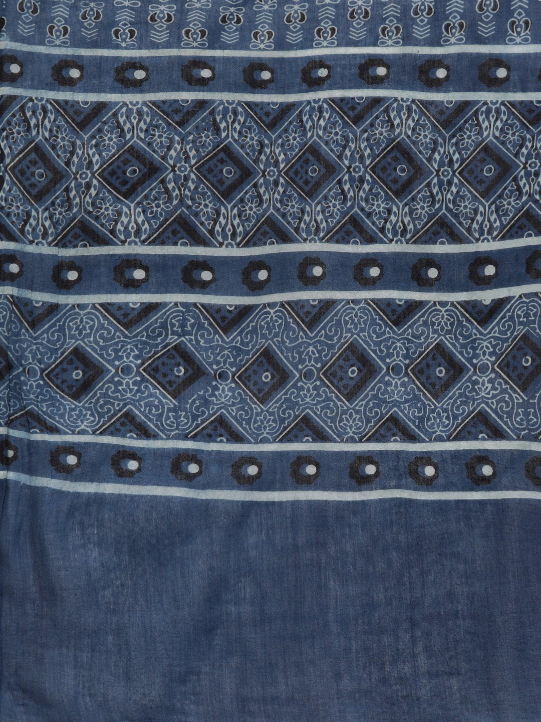 Off-White & Blue Printed Straight Kurta Set With Palazzo & Dupatta | LASVINI - Redefining Indian Fashion with Elegance