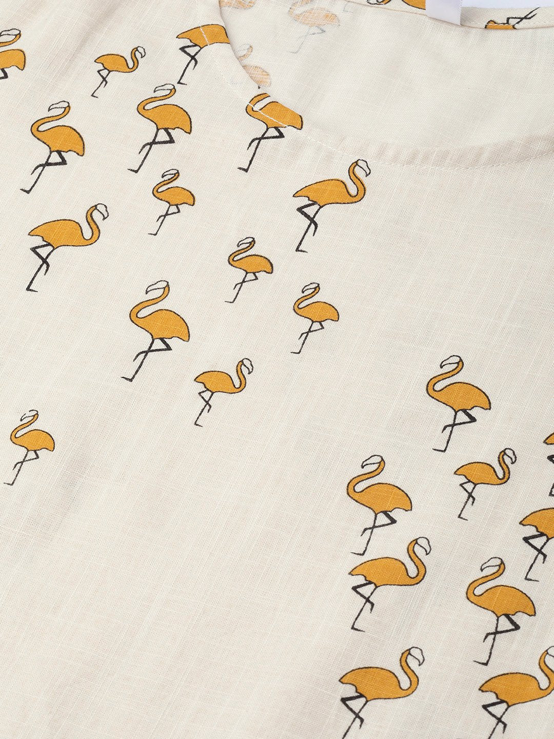 Mustard & Off White Printed Kurta Set With Palazzo & Dupatta | LASVINI - Redefining Indian Fashion with Elegance