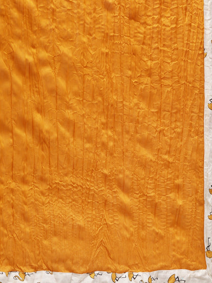 Mustard & Off White Printed Kurta Set With Palazzo & Dupatta | LASVINI - Redefining Indian Fashion with Elegance