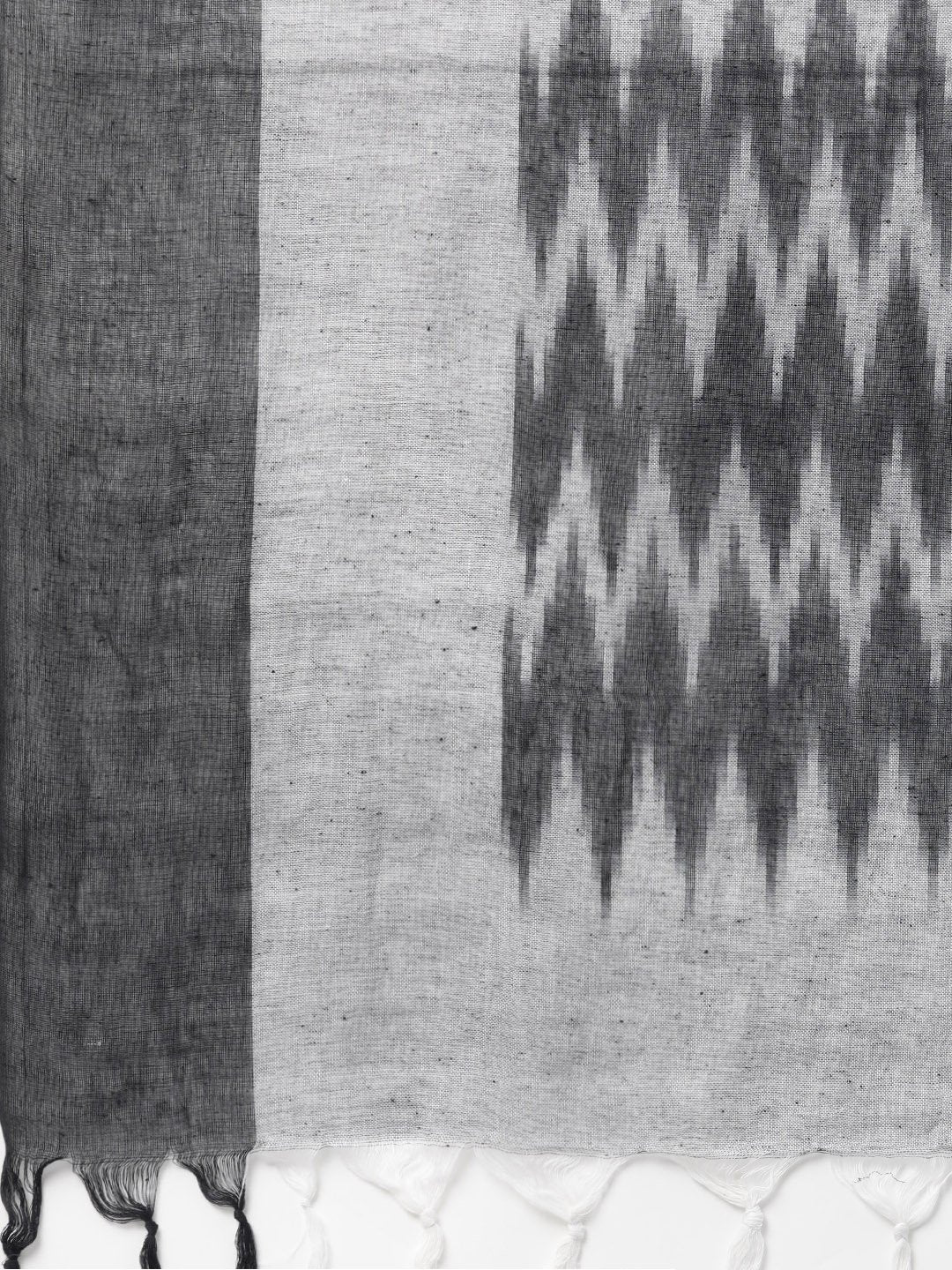 Solid Black Kurta & Pallazo With Grey & Black Chevron Printed Dupatta | LASVINI - Redefining Indian Fashion with Elegance