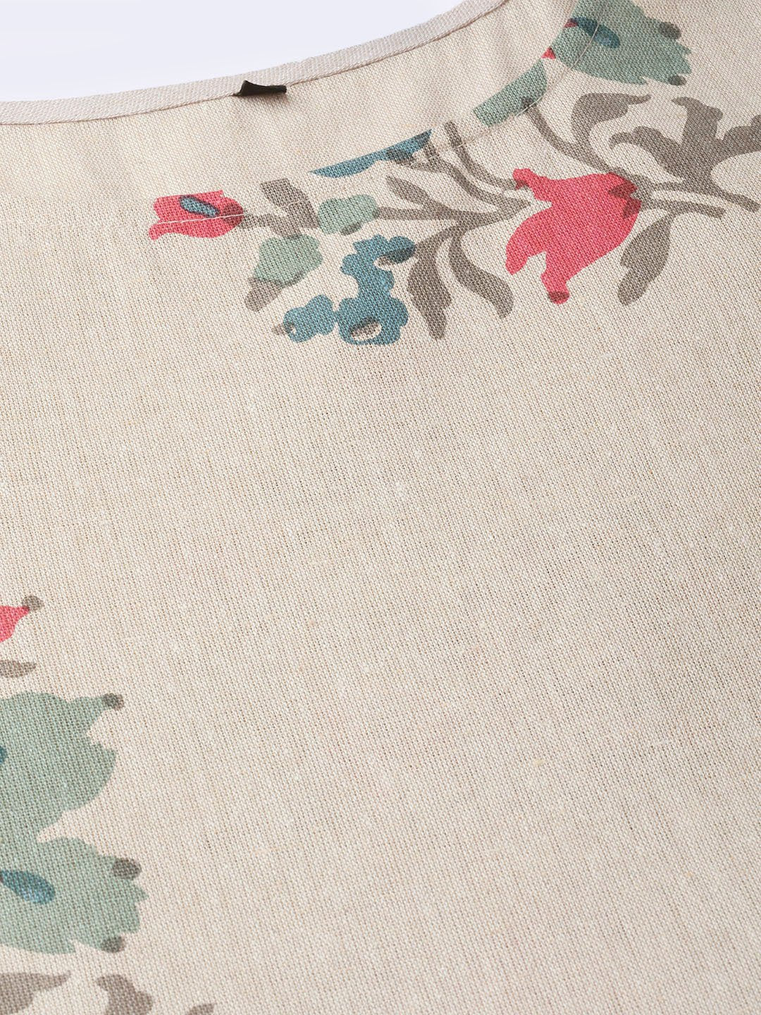 Women Cream & Coral Floral Printed Maxi Dress | LASVINI - Redefining Indian Fashion with Elegance