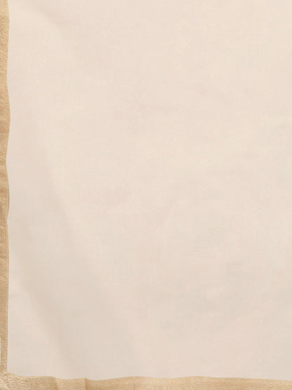 Women Cream & Gold Straight Ethnic Motifs Printed Kurta And Palazzos Set | LASVINI - Redefining Indian Fashion with Elegance