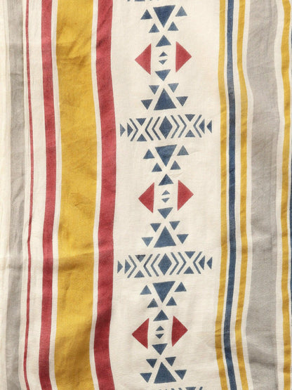 Women White & Maroon Straight Striped Striped Kurta And Palazzos Set | LASVINI - Redefining Indian Fashion with Elegance