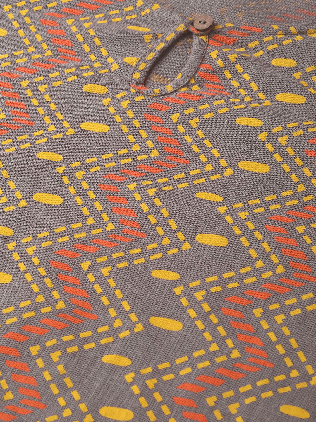 Women Green & Red Straight Geometric Printed Kurta And Palazzos Set | LASVINI - Redefining Indian Fashion with Elegance