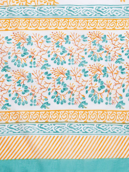 Women White & Blue Straight Floral Printed Kurta And Palazzos Set With Dupatta | LASVINI - Redefining Indian Fashion with Elegance