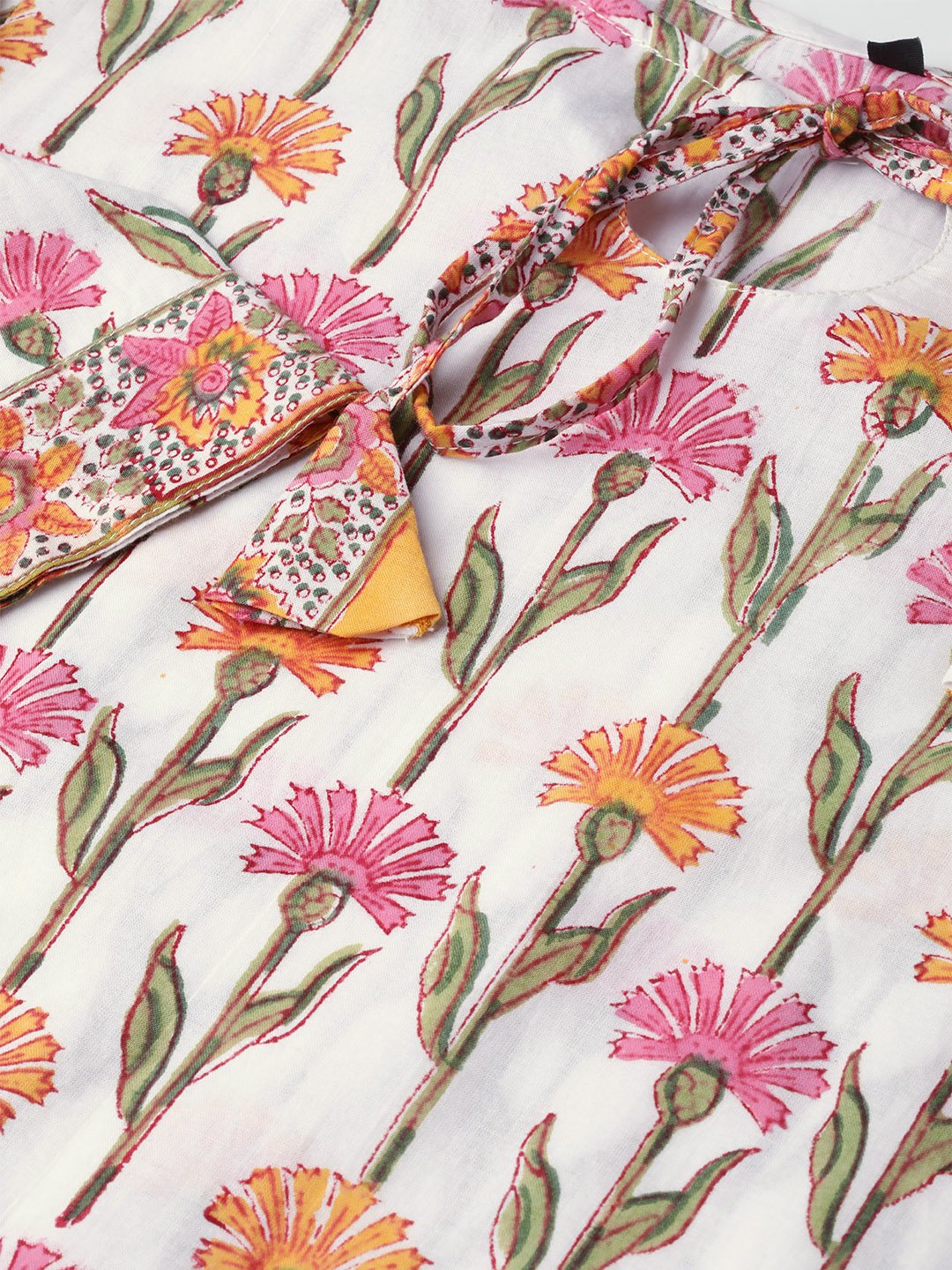 Women White & Multi Straight Floral Printed Kurta And Palazzos Set With Dupatta | LASVINI - Redefining Indian Fashion with Elegance