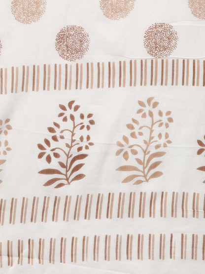 Women Blue & Beige Straight Floral Printed Kurta And Palazzos Set With Dupatta | LASVINI - Redefining Indian Fashion with Elegance