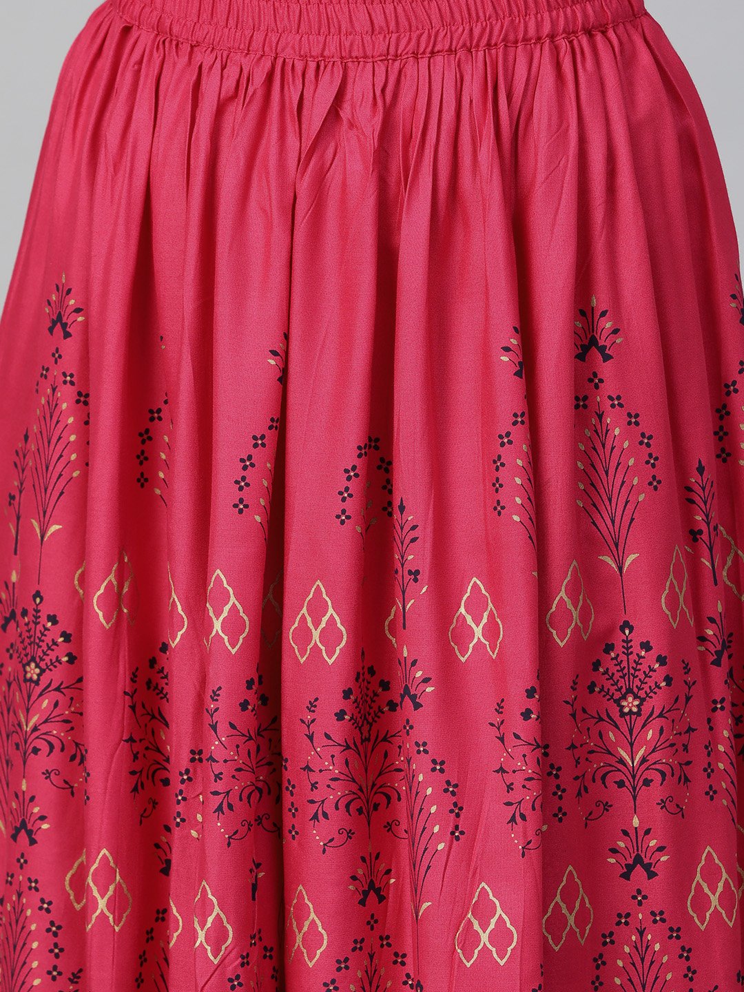 Women Blue & White Straight Paisley Printed Kurta And Skirt Set | LASVINI - Redefining Indian Fashion with Elegance