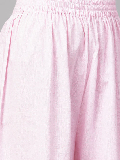 Women Pink & Multi Straight Floral Printed Kurta And Palazzo Set | LASVINI - Redefining Indian Fashion with Elegance