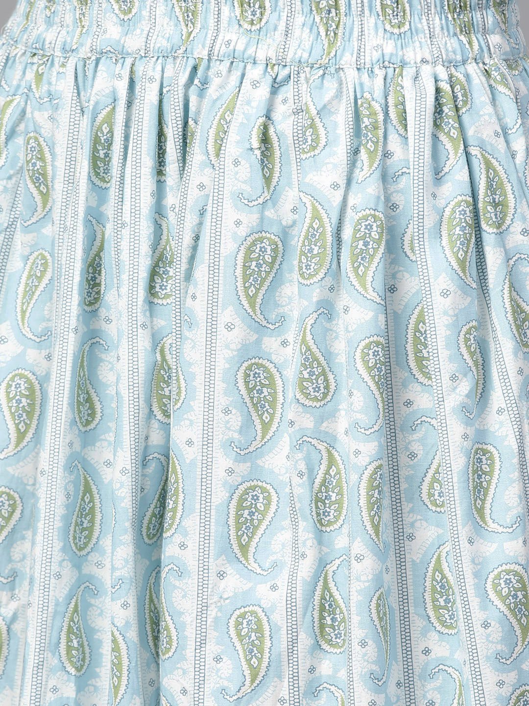 Women Green & Orange Straight Floral Printed Kurta And Skirt Set | LASVINI - Redefining Indian Fashion with Elegance