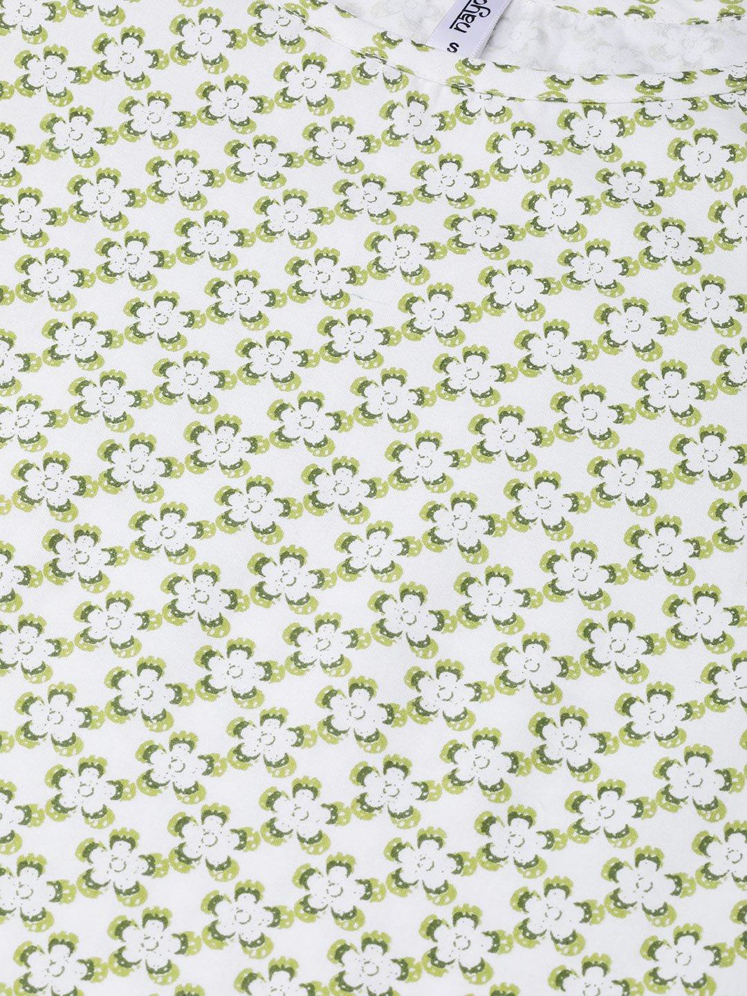 Women White & Green Straight Floral Printed Kurta And Skirt Set | LASVINI - Redefining Indian Fashion with Elegance