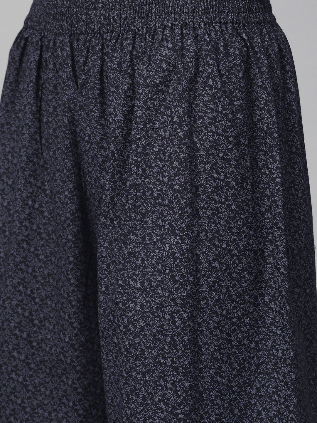 Women Black & Grey Straight Abstract Printed Kurta And Palazzos Set | LASVINI - Redefining Indian Fashion with Elegance