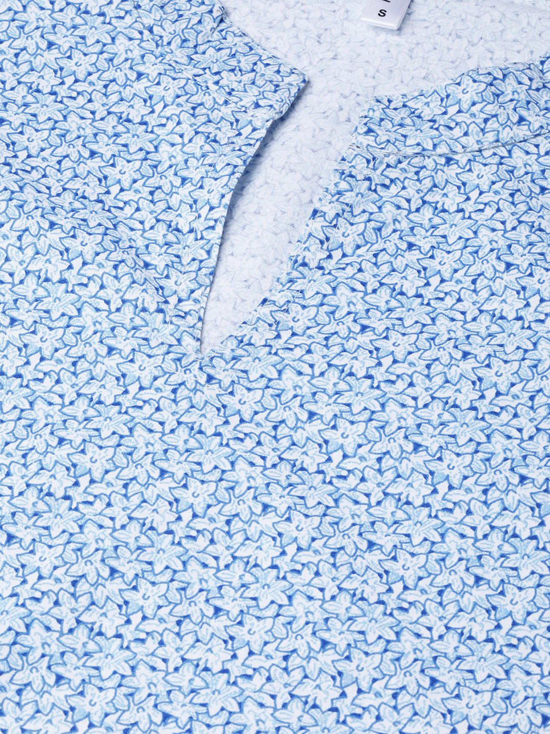 Women Blue & White Straight Floral Printed Kurta And Palazzos Set | LASVINI - Redefining Indian Fashion with Elegance