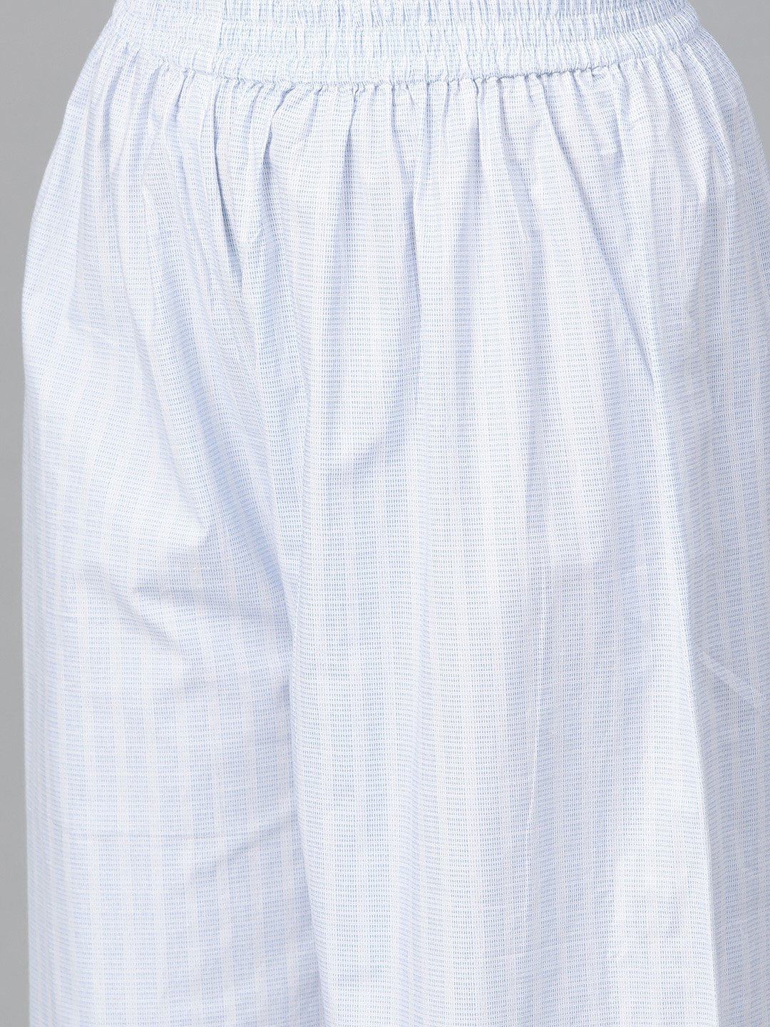 Women Blue & White Straight Floral Printed Kurta And Palazzos Set | LASVINI - Redefining Indian Fashion with Elegance