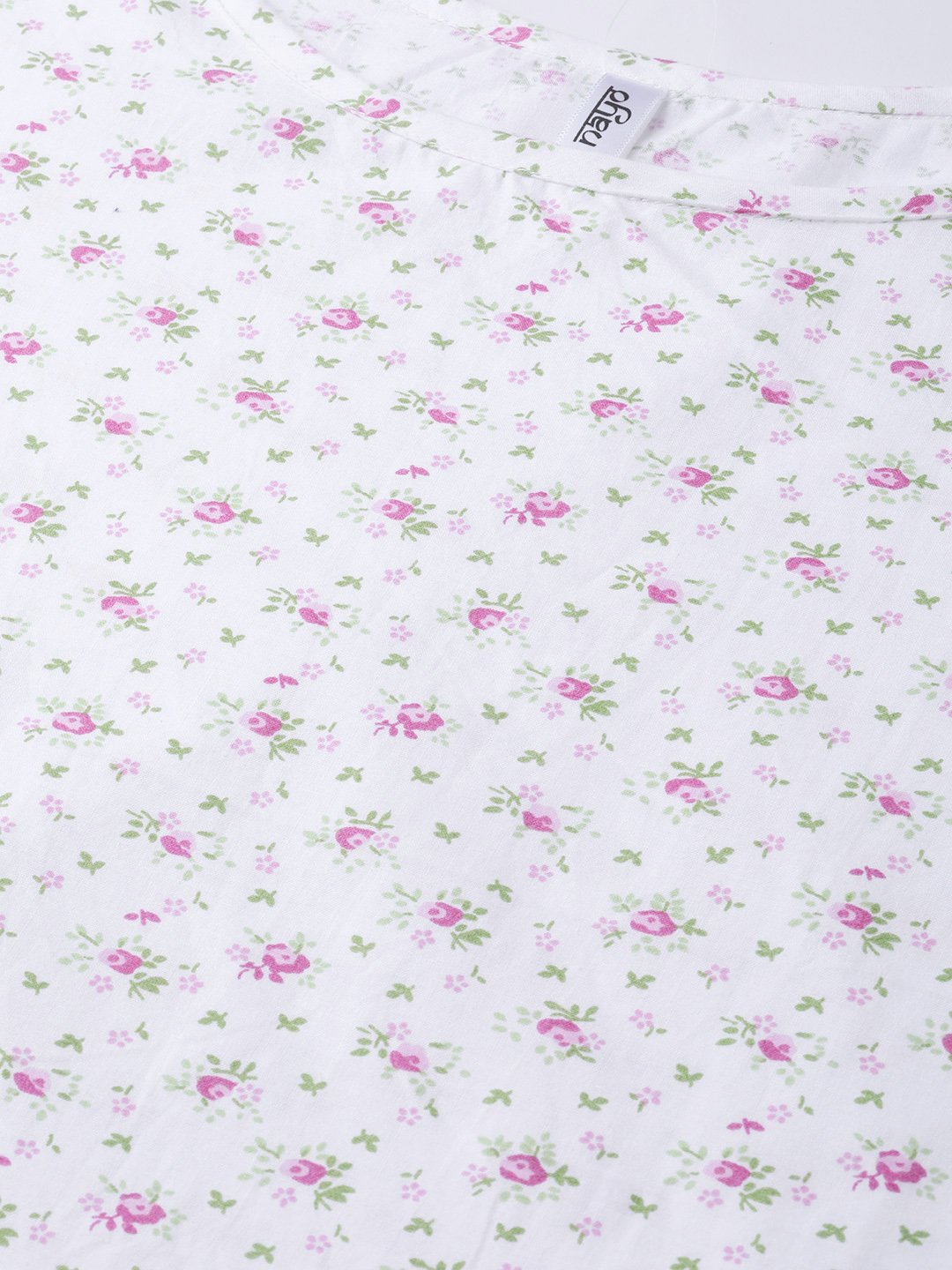 Women White & Pink  Straight Floral Printed Kurta And Skirt Set | LASVINI - Redefining Indian Fashion with Elegance