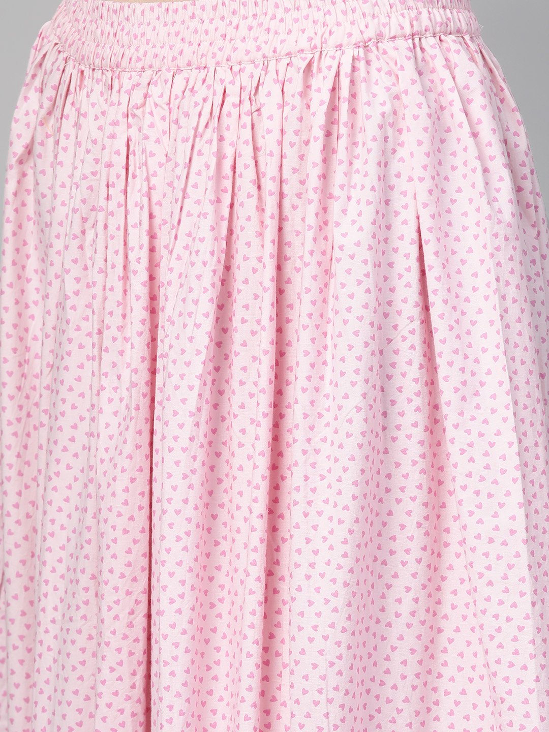 Women White & Pink  Straight Floral Printed Kurta And Skirt Set | LASVINI - Redefining Indian Fashion with Elegance