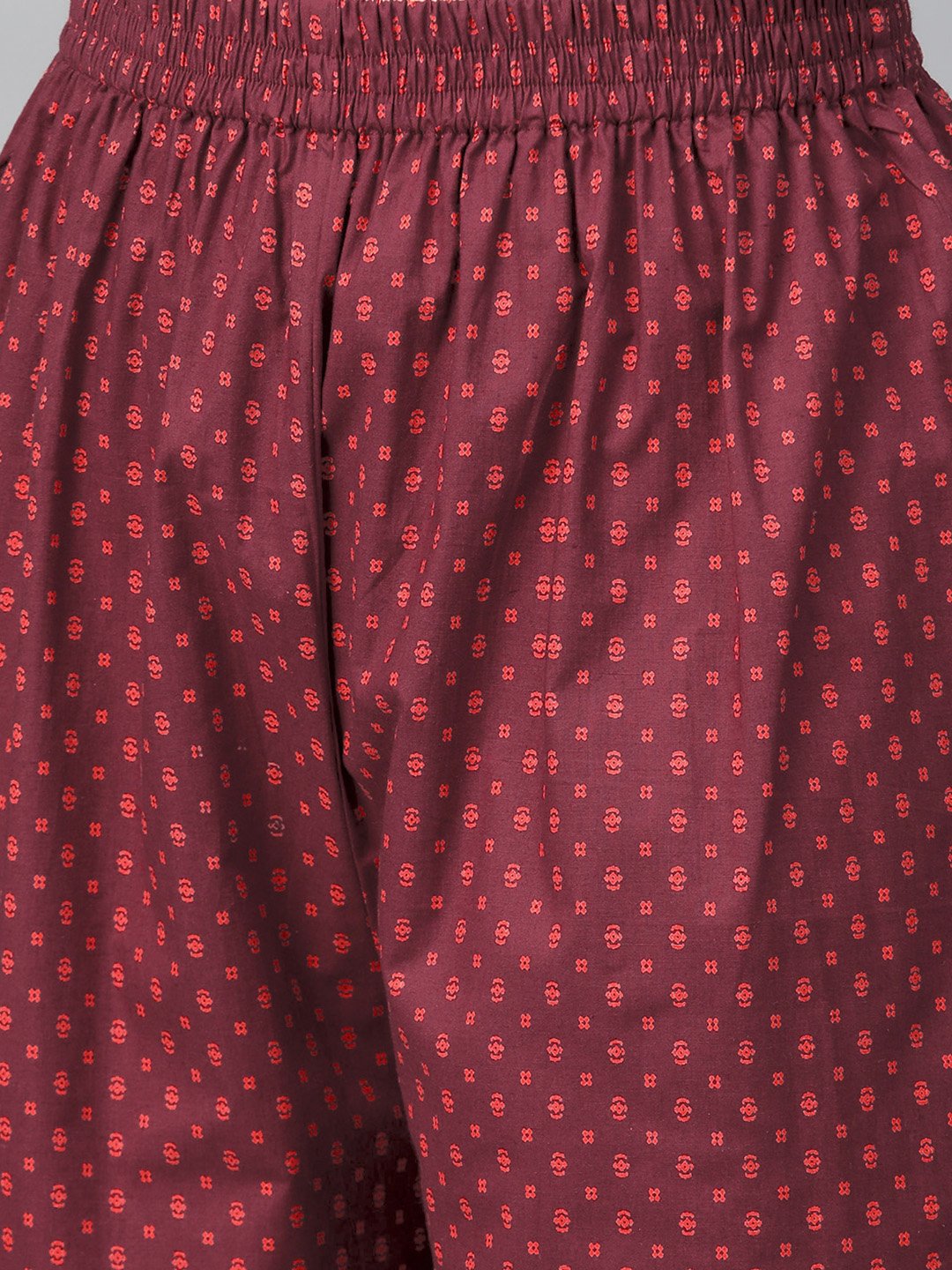 Women Off White & Red Straight Floral Printed Kurta And Palazzos Set | LASVINI - Redefining Indian Fashion with Elegance