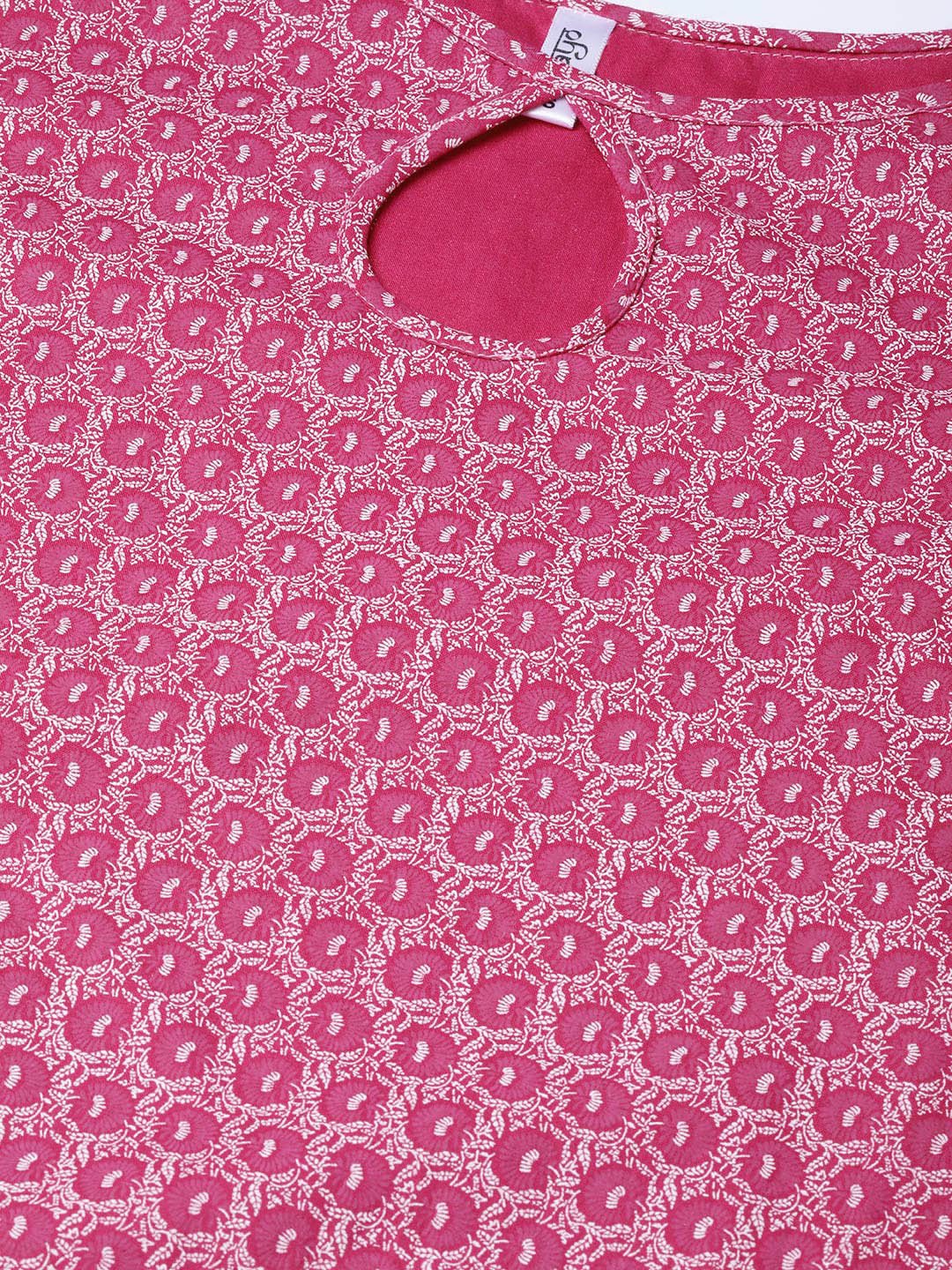 Women Pink & White Straight Floral Printed Kurta And Skirt Set | LASVINI - Redefining Indian Fashion with Elegance