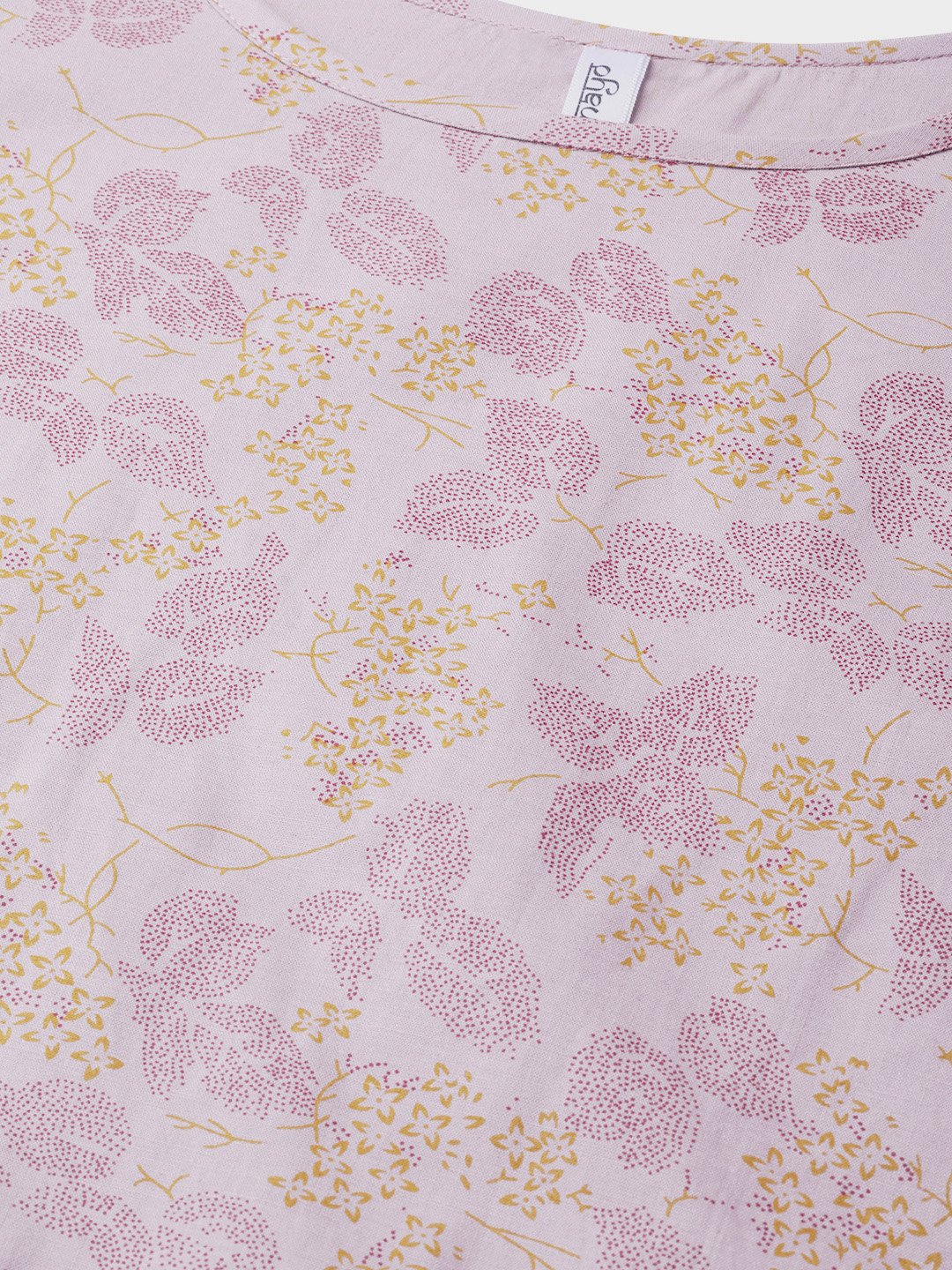 Women Mauve & Pink Straight Floral Printed Kurta And Skirt Set | LASVINI - Redefining Indian Fashion with Elegance