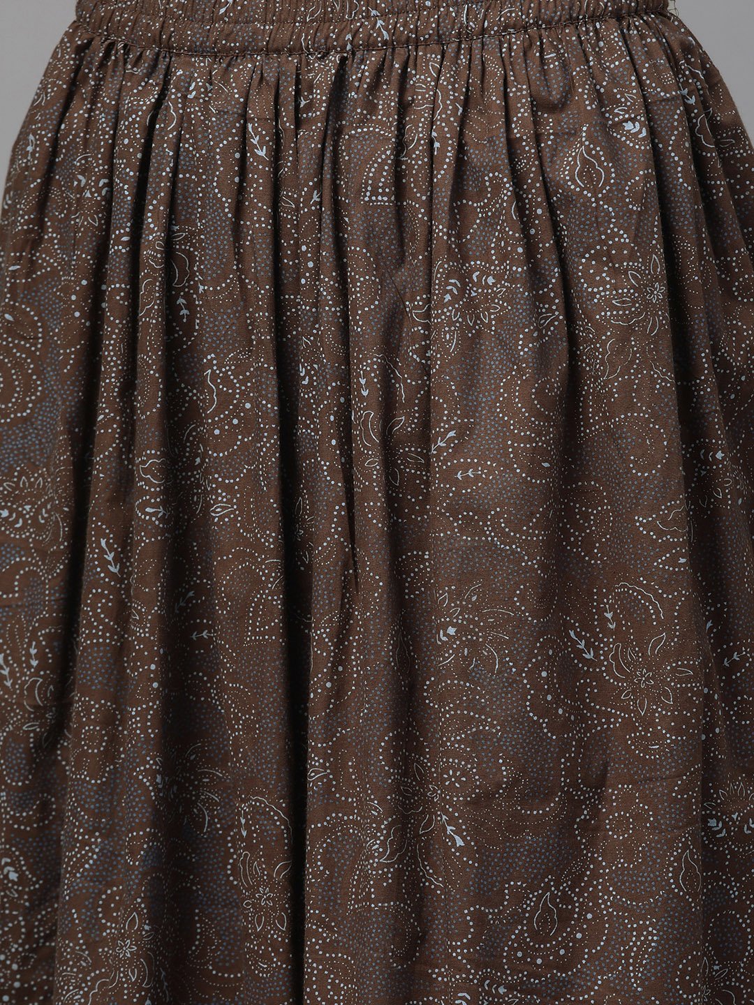 Women Peach & Purple Straight Floral Printed Kurta And Skirt Set | LASVINI - Redefining Indian Fashion with Elegance