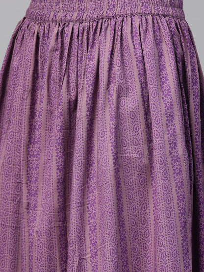 Women White & Red Straight Ethnic Motifs Printed Kurta And Skirt Set | LASVINI - Redefining Indian Fashion with Elegance