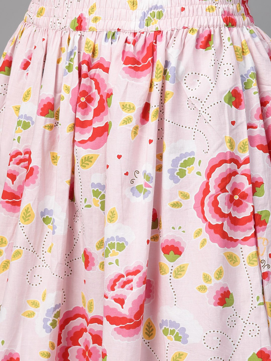 Women Pink & Red Straight Checked Printed Kurta And Skirt Set | LASVINI - Redefining Indian Fashion with Elegance