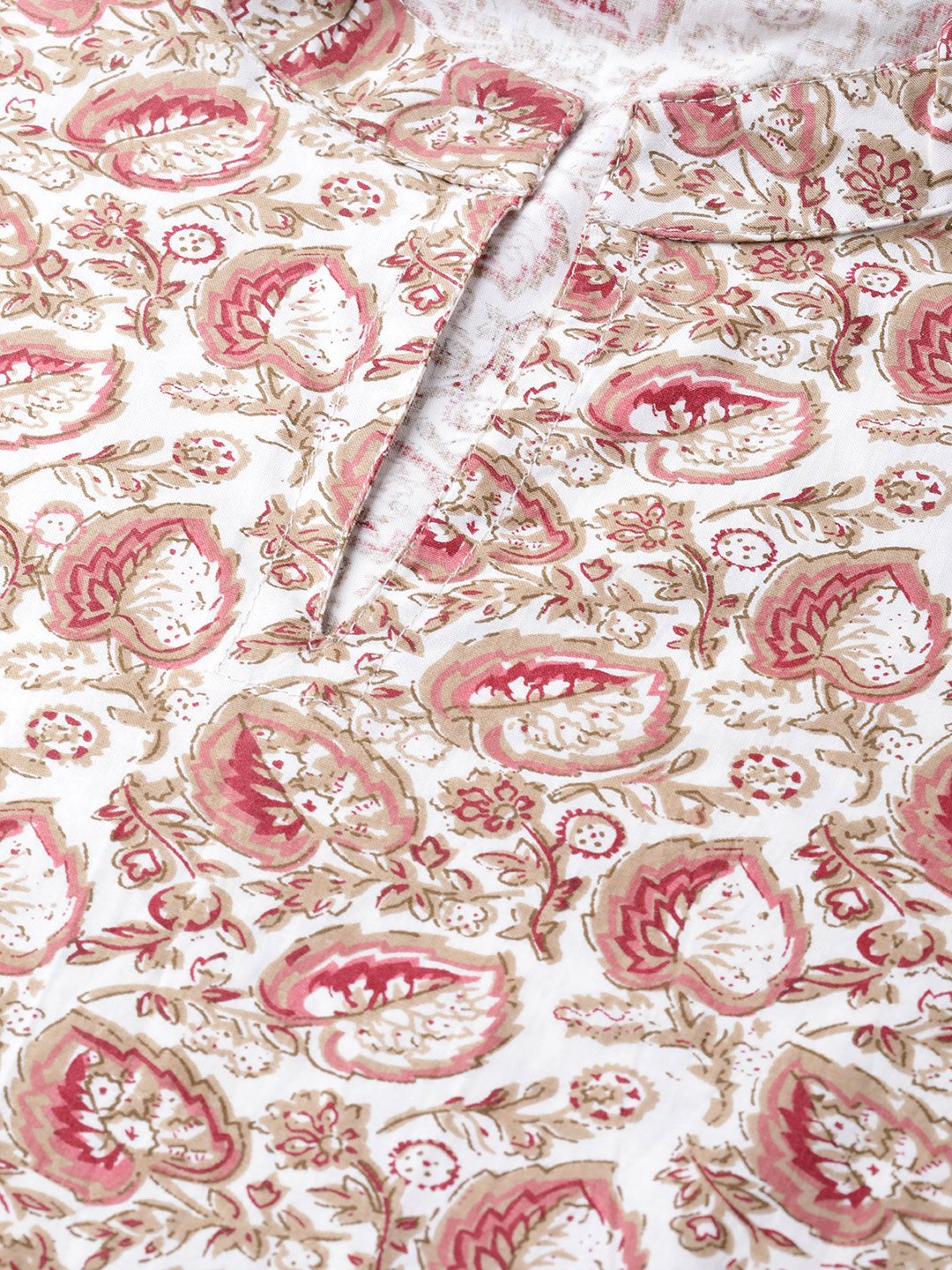 Women Off White & Beige Straight Floral Printed Kurta And Palazzos Set | LASVINI - Redefining Indian Fashion with Elegance