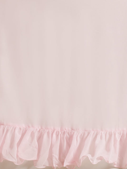 Women Pink Ruffle Saree With Semi Stiched Blouse | LASVINI - Redefining Indian Fashion with Elegance