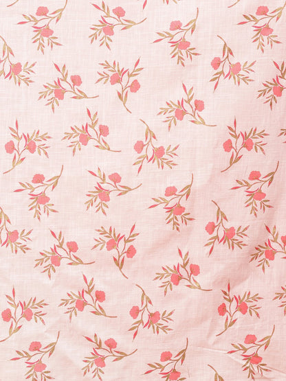 Women Pink Printed Palazzo Saree And Blouse With Tie-Up Detail | LASVINI - Redefining Indian Fashion with Elegance