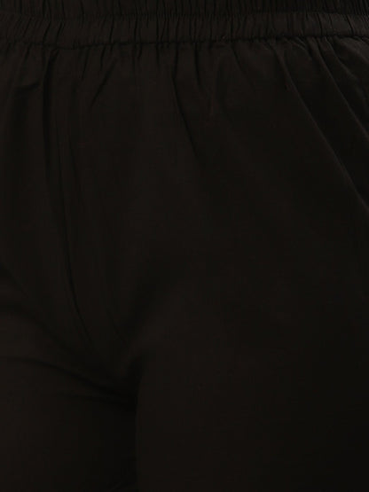 Women Black Three-Quarter Sleeves Flared Peplum Kurta And Sharara Set | LASVINI - Redefining Indian Fashion with Elegance