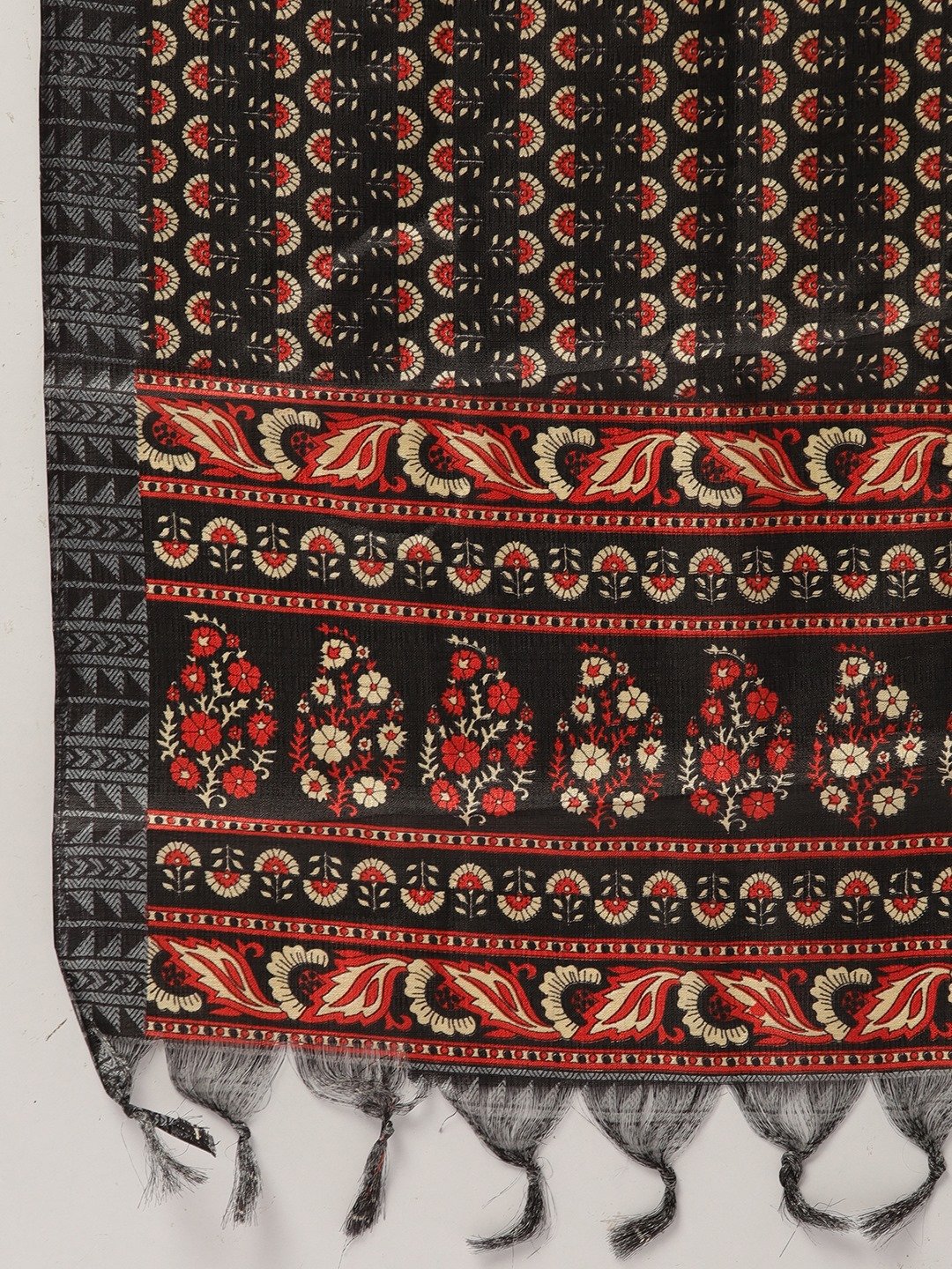 Women Black Three-Quarter Sleeves Straight Kurta And Trouser Pant Set | LASVINI - Redefining Indian Fashion with Elegance