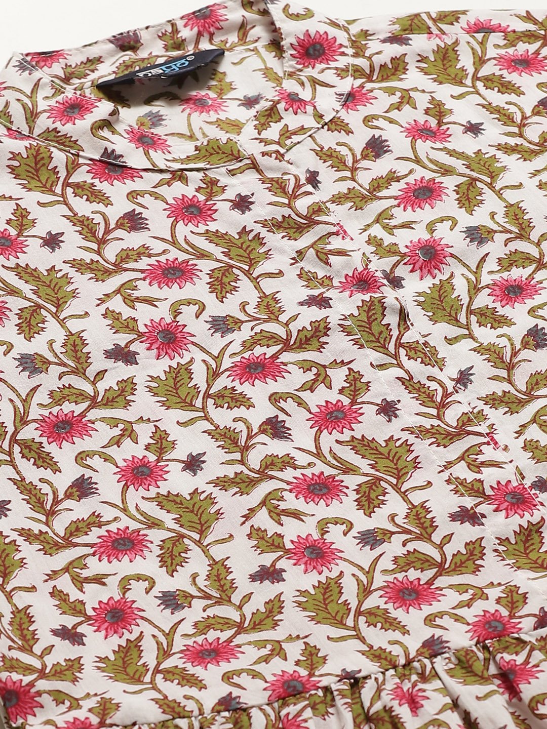 Women White Three-Quarter Sleeves Flared Kurta With Palazzo | LASVINI - Redefining Indian Fashion with Elegance